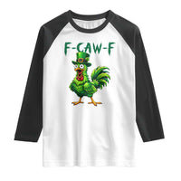 Funny St Patricks Day Lucky Chicken Raglan Shirt F Caw F