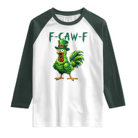 Funny St Patricks Day Lucky Chicken Raglan Shirt F Caw F
