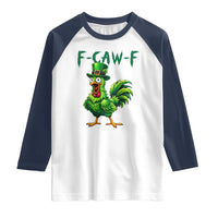 Funny St Patricks Day Lucky Chicken Raglan Shirt F Caw F