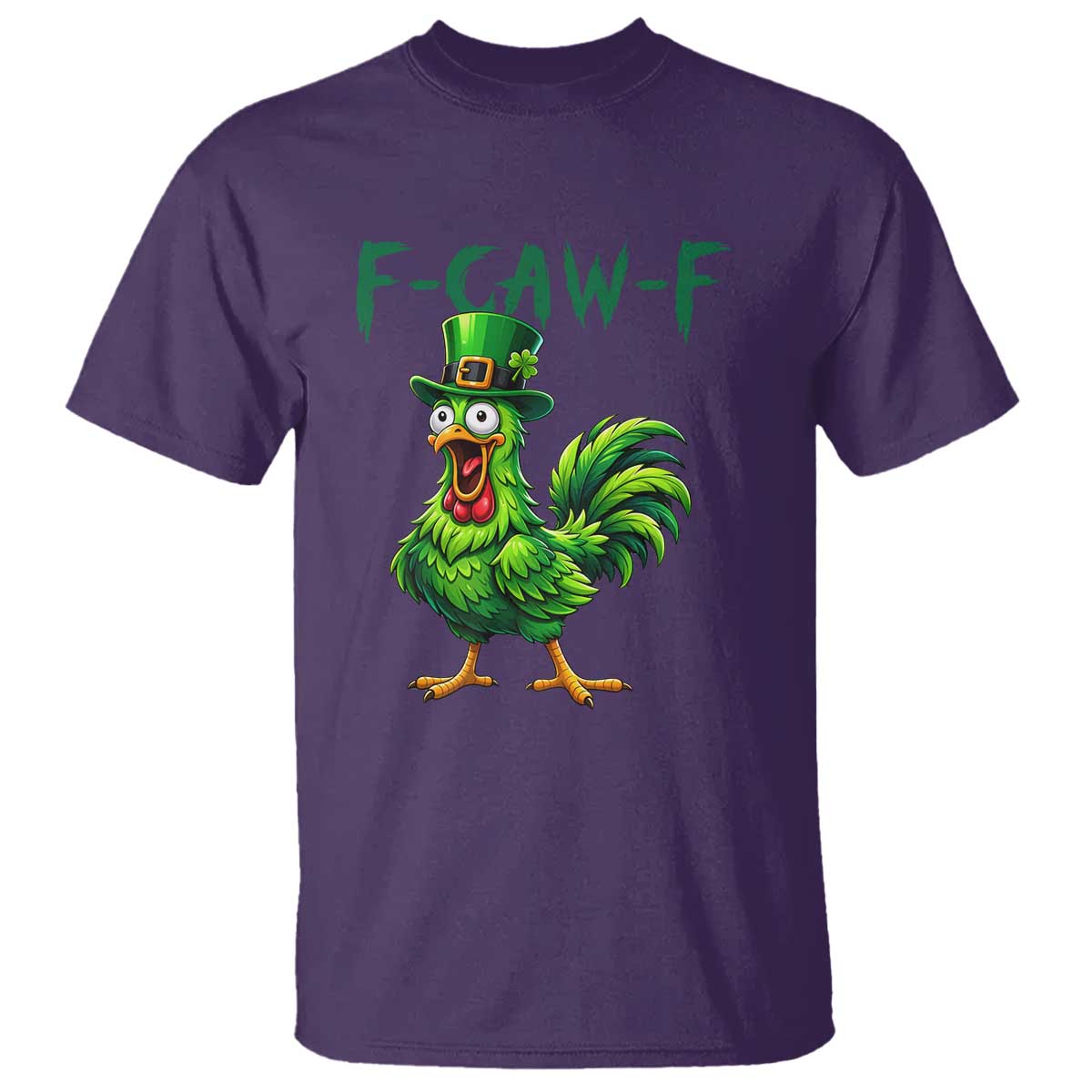 Funny St Patricks Day Lucky Chicken T Shirt F Caw F