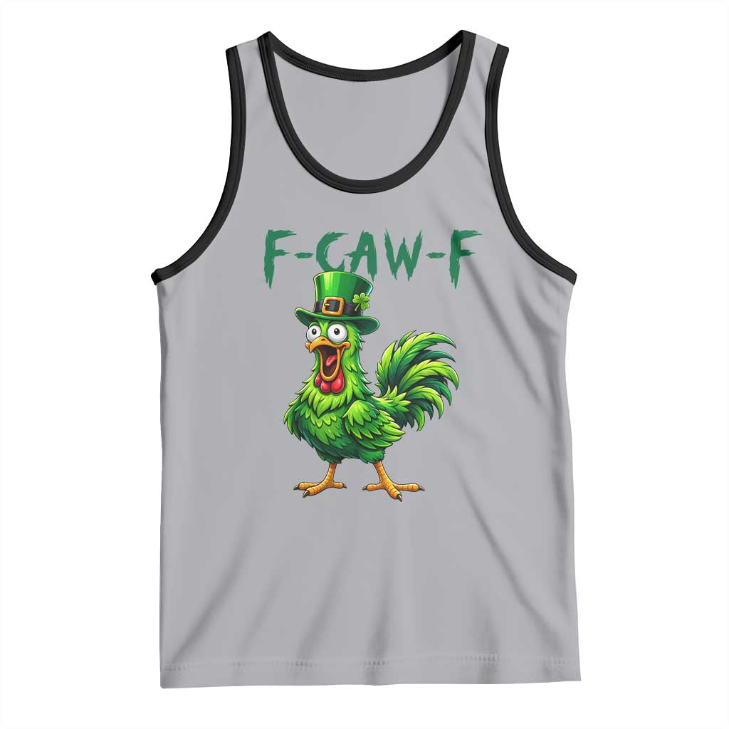 Funny St Patricks Day Lucky Chicken Tank Top F Caw F