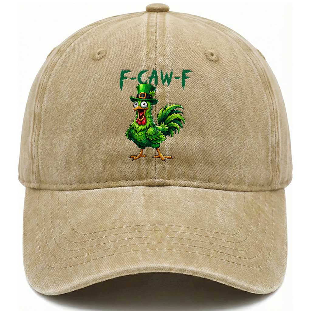 Funny St Patricks Day Lucky Chicken Washed Cotton Baseball Cap F Caw F