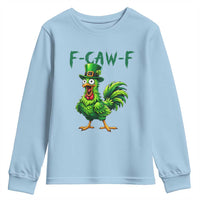Funny St Patricks Day Lucky Chicken Youth Sweatshirt F Caw F