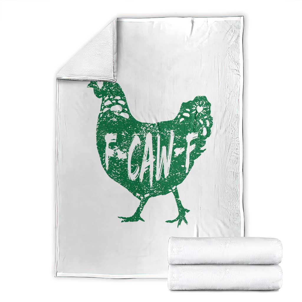 F Caw F Lucky Chicken Throw Blanket Funny St Patricks Day