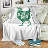 F Caw F Lucky Chicken Throw Blanket Funny St Patricks Day