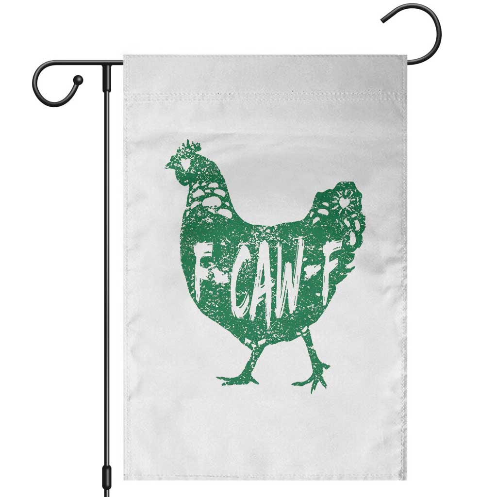 F Caw F Lucky Chicken Garden Flag Funny St Patricks Day