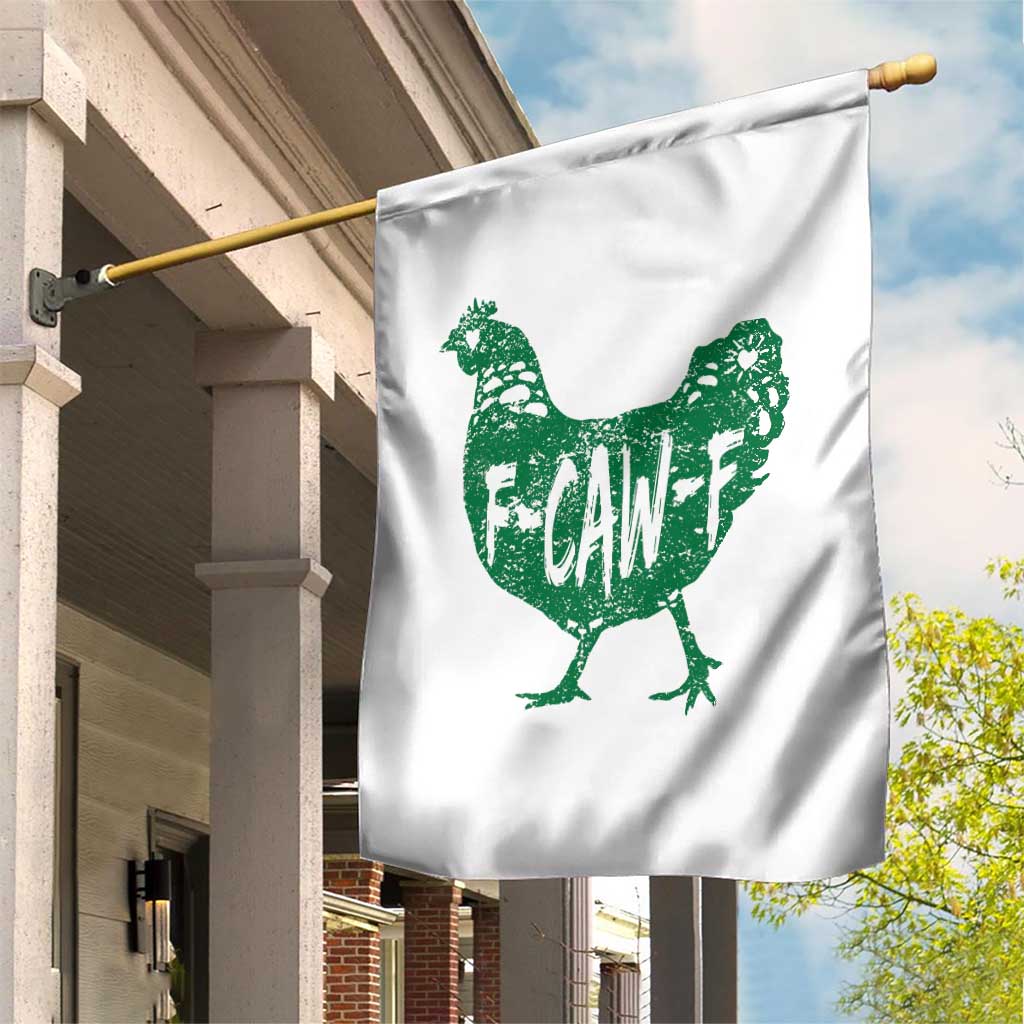 F Caw F Lucky Chicken Garden Flag Funny St Patricks Day