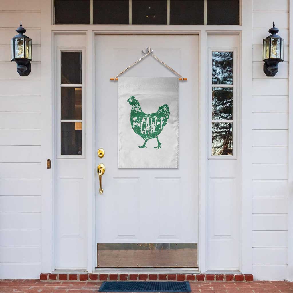 F Caw F Lucky Chicken Garden Flag Funny St Patricks Day