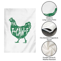 F Caw F Lucky Chicken Garden Flag Funny St Patricks Day