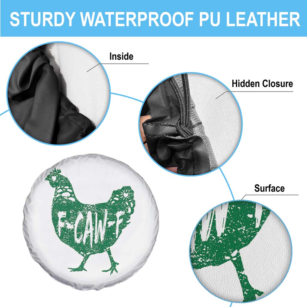 F Caw F Lucky Chicken Spare Tire Cover Funny St Patricks Day