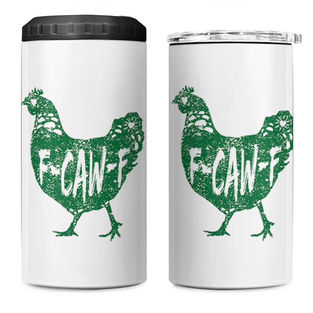 F Caw F Lucky Chicken 4 in 1 Can Cooler Tumbler Funny St Patricks Day