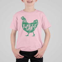 F Caw F Lucky Chicken T Shirt For Kid Funny St Patricks Day