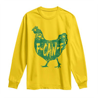 F Caw F Lucky Chicken Long Sleeve Shirt Funny St Patricks Day
