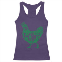 F Caw F Lucky Chicken Racerback Tank Top Funny St Patricks Day