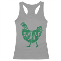 F Caw F Lucky Chicken Racerback Tank Top Funny St Patricks Day