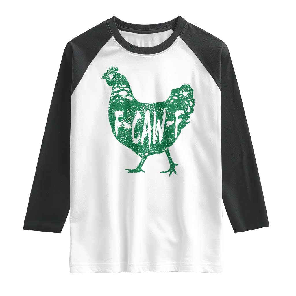 F Caw F Lucky Chicken Raglan Shirt Funny St Patricks Day