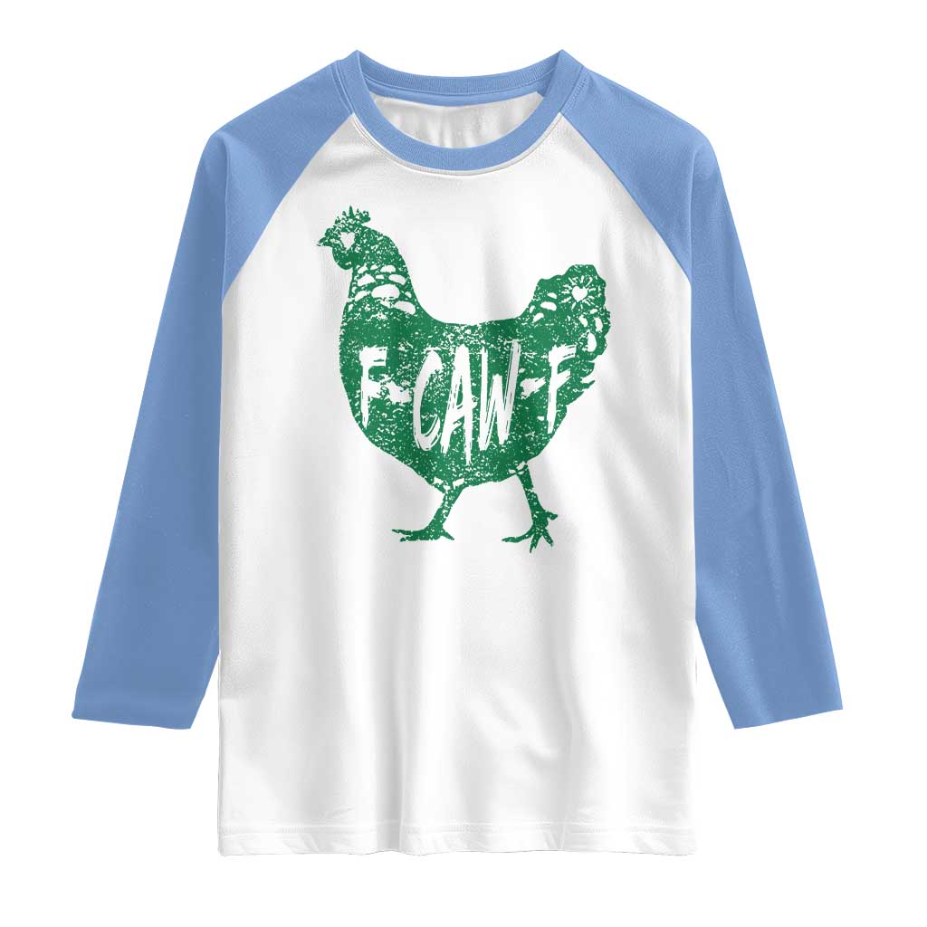 F Caw F Lucky Chicken Raglan Shirt Funny St Patricks Day