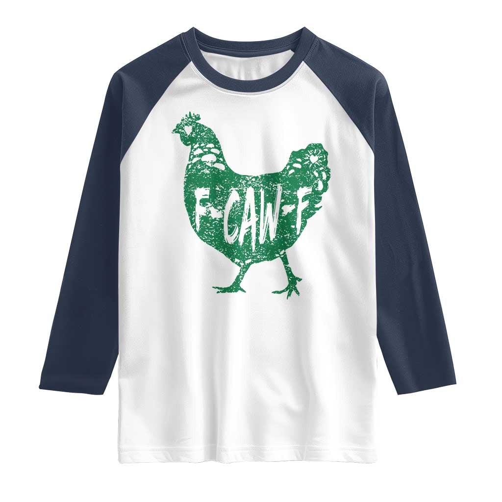 F Caw F Lucky Chicken Raglan Shirt Funny St Patricks Day