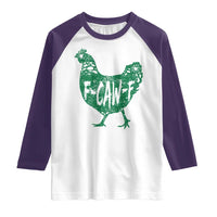 F Caw F Lucky Chicken Raglan Shirt Funny St Patricks Day