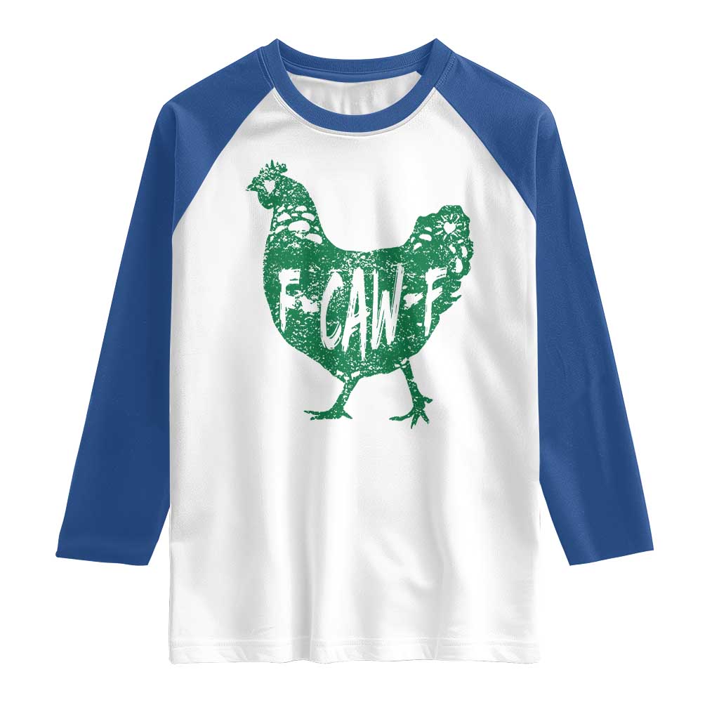 F Caw F Lucky Chicken Raglan Shirt Funny St Patricks Day