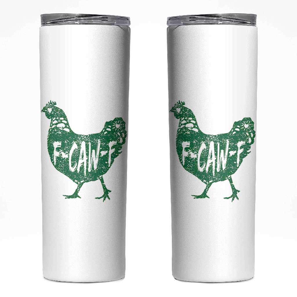 F Caw F Lucky Chicken Skinny Tumbler Funny St Patricks Day