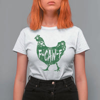 F Caw F Lucky Chicken T Shirt For Women Funny St Patricks Day