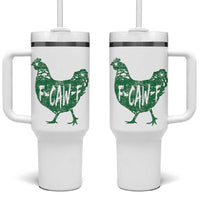 F Caw F Lucky Chicken Tumbler With Handle Funny St Patricks Day