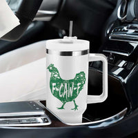 F Caw F Lucky Chicken Tumbler With Handle Funny St Patricks Day