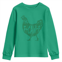 F Caw F Lucky Chicken Youth Sweatshirt Funny St Patricks Day