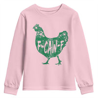 F Caw F Lucky Chicken Youth Sweatshirt Funny St Patricks Day