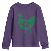 F Caw F Lucky Chicken Youth Sweatshirt Funny St Patricks Day