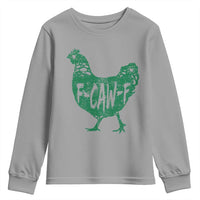 F Caw F Lucky Chicken Youth Sweatshirt Funny St Patricks Day