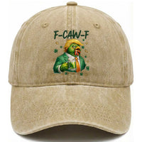 Funny Trump Chicken St Patricks Day Washed Cotton Baseball Cap F Caw F Lucky Irish