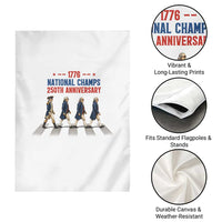 1776 National Champs Garden Flag Funny Founding Father Roading Parody 4th of July