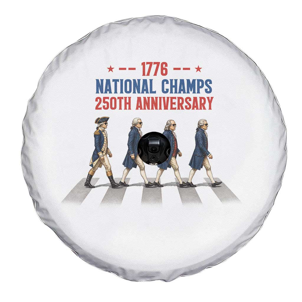 1776 National Champs Spare Tire Cover Funny Founding Father Roading Parody 4th of July