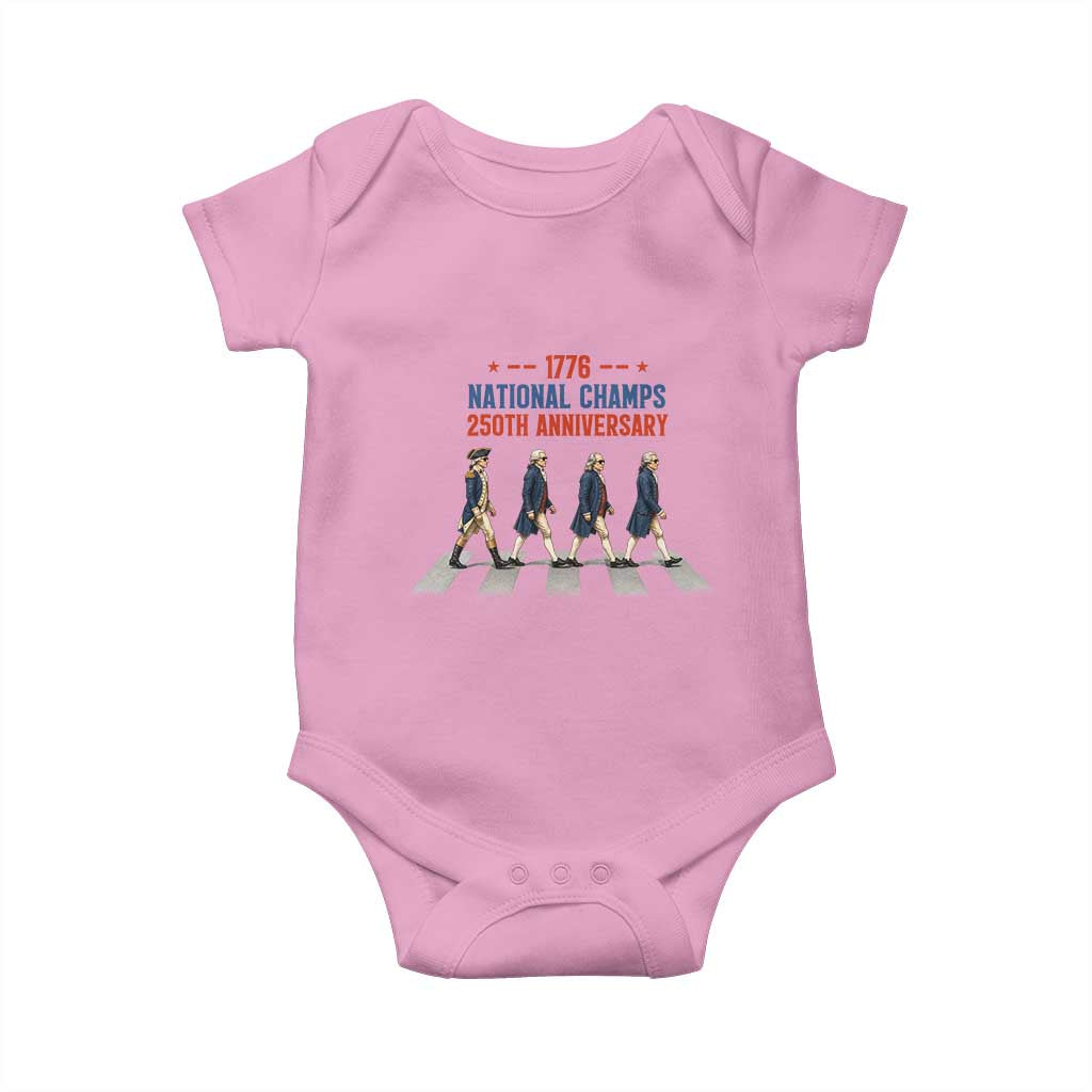 1776 National Champs Baby Onesie Funny Founding Father Roading Parody 4th of July