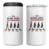 1776 National Champs 4 in 1 Can Cooler Tumbler Funny Founding Father Roading Parody 4th of July