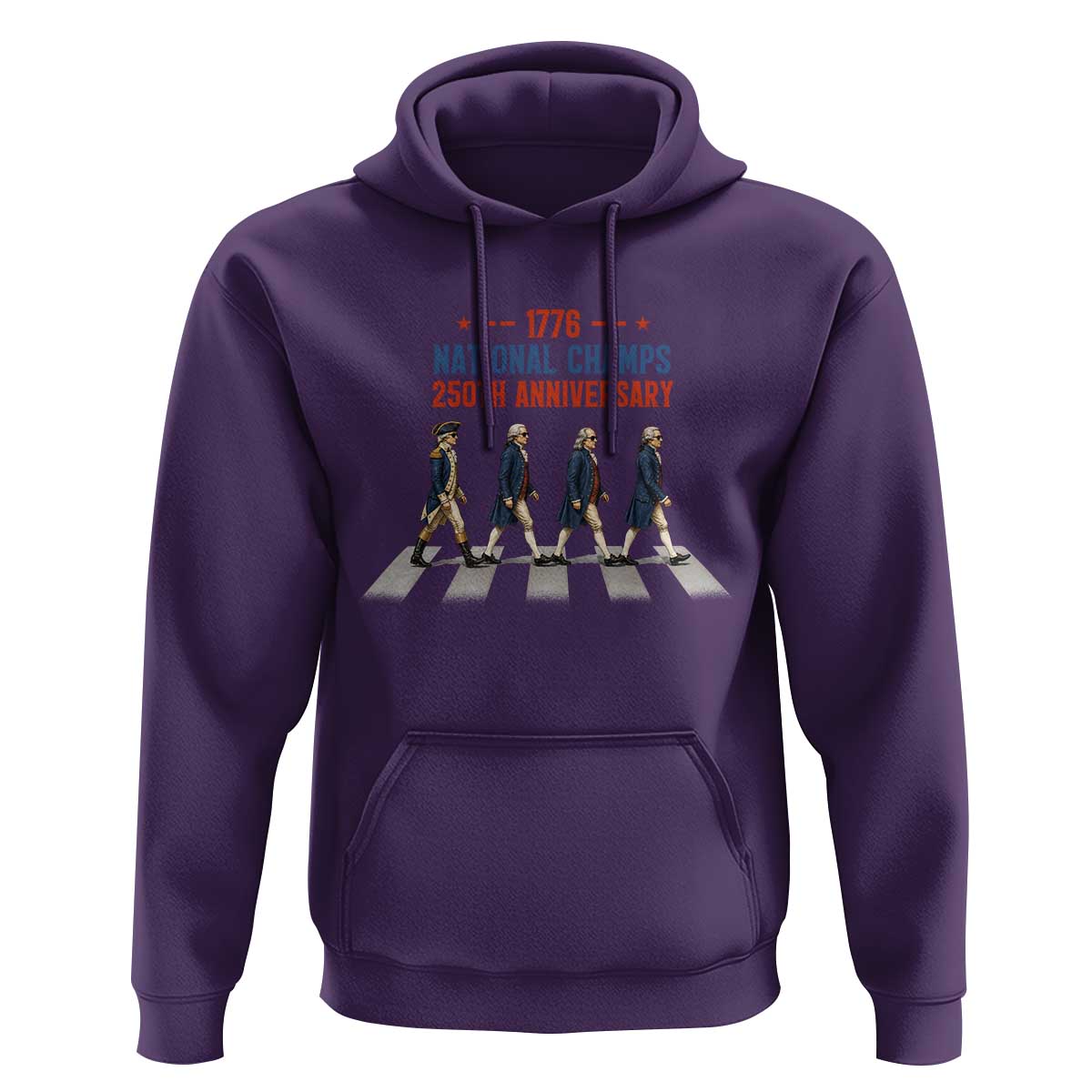 1776 National Champs Hoodie Funny Founding Father Roading Parody 4th of July