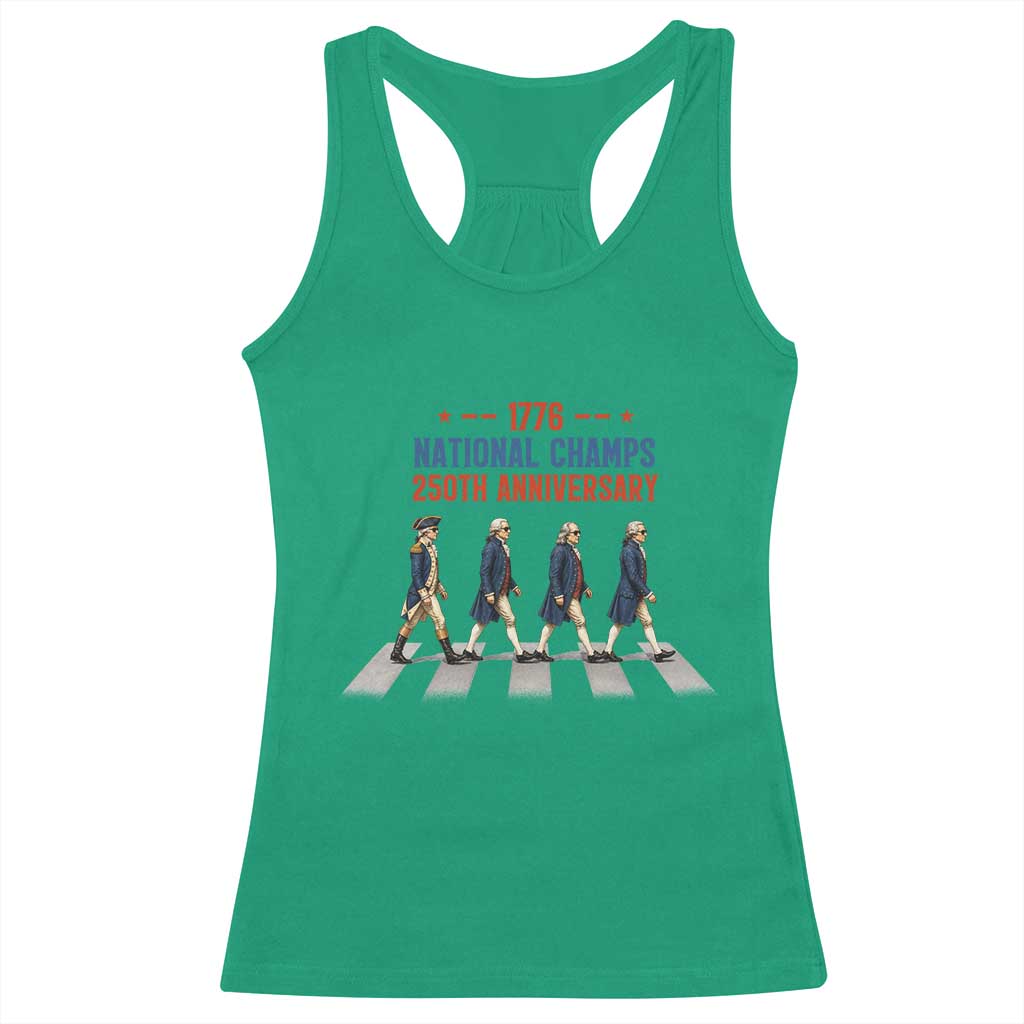 1776 National Champs Racerback Tank Top Funny Founding Father Roading Parody 4th of July