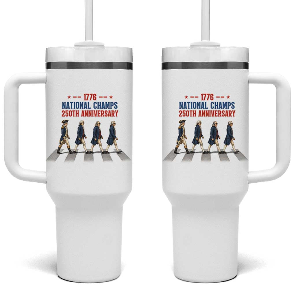 1776 National Champs Tumbler With Handle Funny Founding Father Roading Parody 4th of July