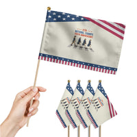 1776 National Champs Patriotic Handheld Flag Funny Founding Father Roading Parody 4th of July