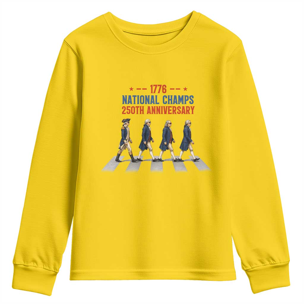1776 National Champs Youth Sweatshirt Funny Founding Father Roading Parody 4th of July