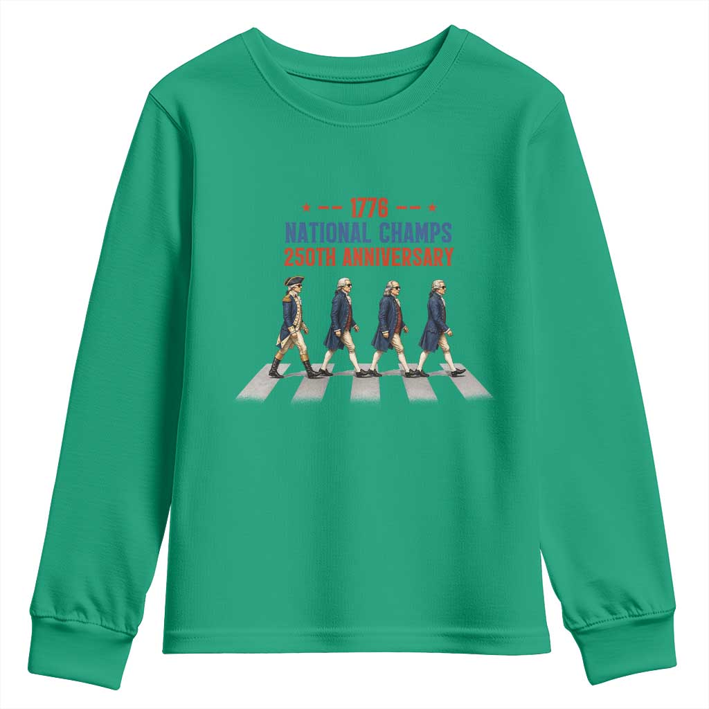 1776 National Champs Youth Sweatshirt Funny Founding Father Roading Parody 4th of July