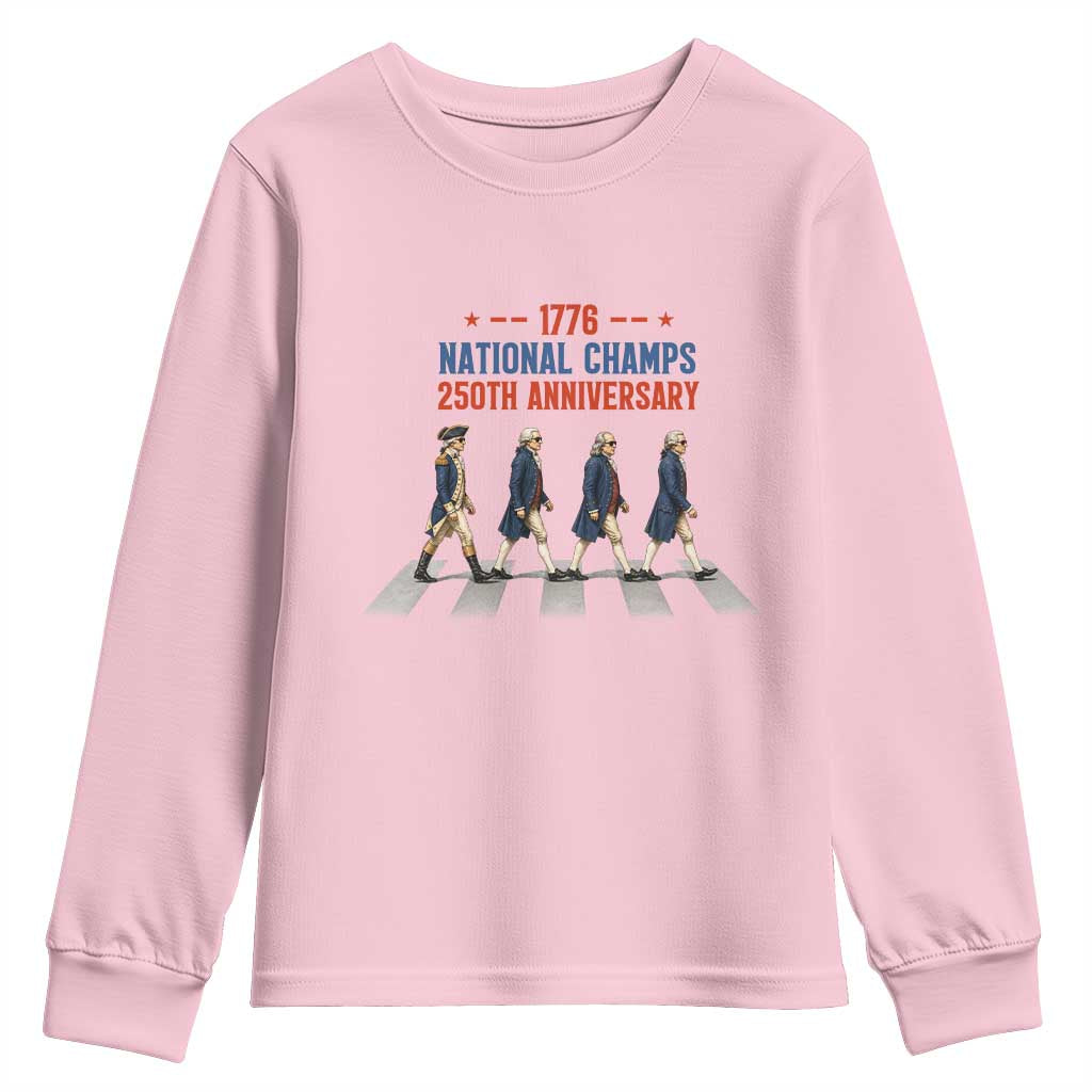 1776 National Champs Youth Sweatshirt Funny Founding Father Roading Parody 4th of July