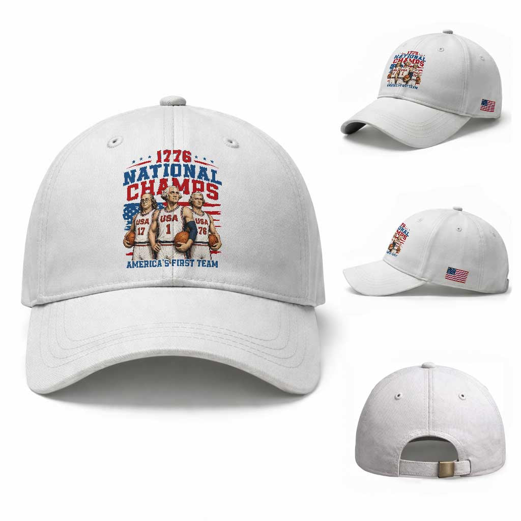 1776 National Champs Baseball Cap Patriotic Founding Fathers Basketball Undefeated America