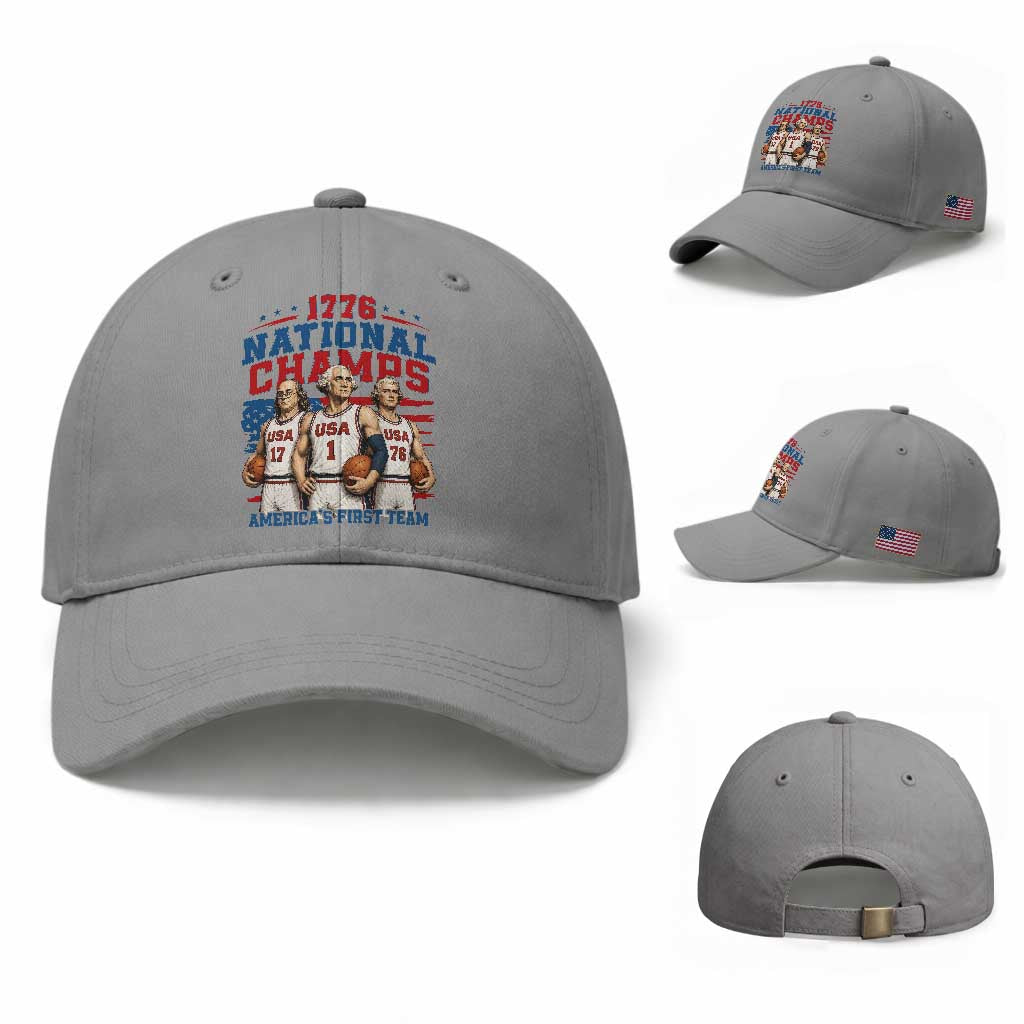 1776 National Champs Baseball Cap Patriotic Founding Fathers Basketball Undefeated America