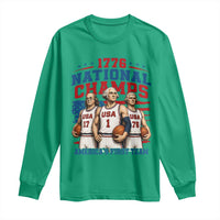 1776 National Champs Long Sleeve Shirt Patriotic Founding Fathers Basketball Undefeated America