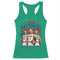 1776 National Champs Racerback Tank Top Patriotic Founding Fathers Basketball Undefeated America