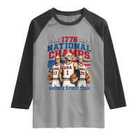 1776 National Champs Raglan Shirt Patriotic Founding Fathers Basketball Undefeated America
