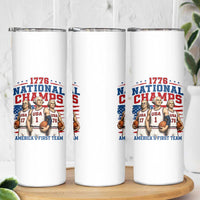 1776 National Champs Skinny Tumbler Patriotic Founding Fathers Basketball Undefeated America